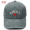 New LUCKY love embroidered baseball cap washed retro fashion men's and women's casual versatile cap