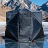 Pentagonal Winter Outdoor Sauna Tent: Portable Steam & Sweat Box for Ice Fishing and Medicinal Bath.
