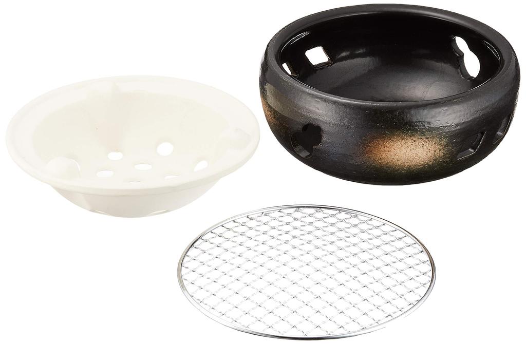 Maruyoshi Pottery Ise Grill węglowy, Kuchenka wodna, Nie. 7, Czarny, M4603