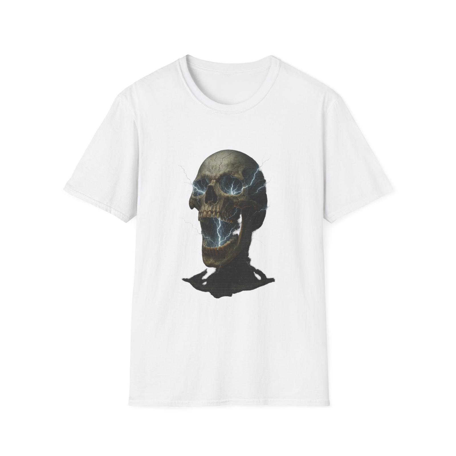 

Funny Mens Electric Skull T-Shirt Classic Short Sleeve Shirt Apparel Clothing 5XL різнокольоровий