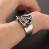 Retro Eye of Providence Cthulhu Octopus Adjustable Open Ring For Men Silver Color Punk Gothic Jewelry Biker Accessories Man Gift