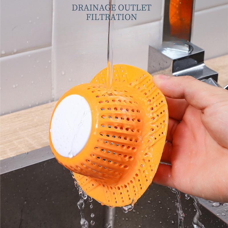 New Bathtub Drain Hair Catcher Collapsible Drain Protector for Pop-Up and Regular Drains of Shower Bathtub Tub Bathroom Sink