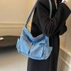 Women's Large Capacity Commuter Tote Bag Denim Shoulder Crossbody Bag
