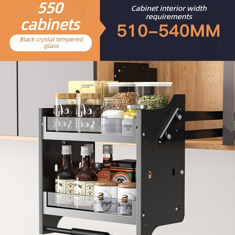 Kitchen Storage Racks Aluminum Portable Storage Rack Cabinet Seasoning Organize Holders Multifunctional Home Organize Furniture