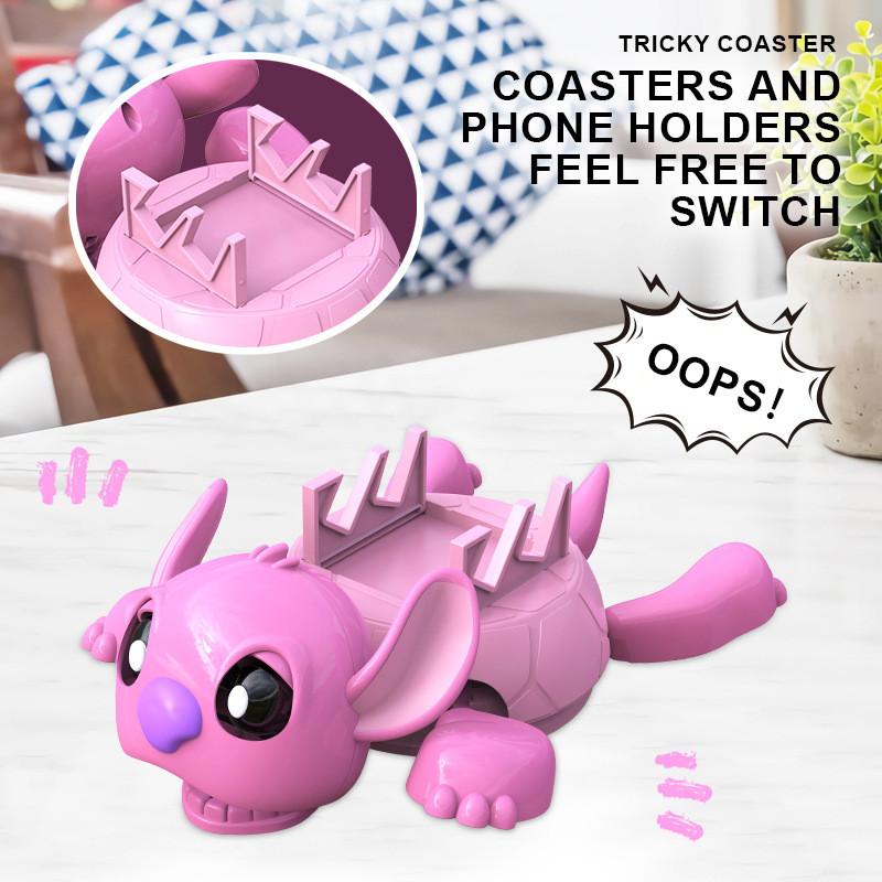 Lilo Stitch Silicone Coaster With Phone Stand For Home Office Gift Use