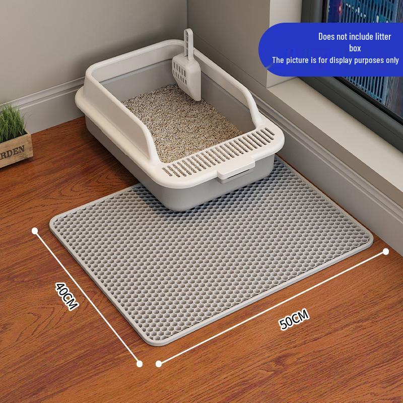 Premium Thick Cat Litter Mat - Double Layer, Anti-Tracking & Leak Control for Pets