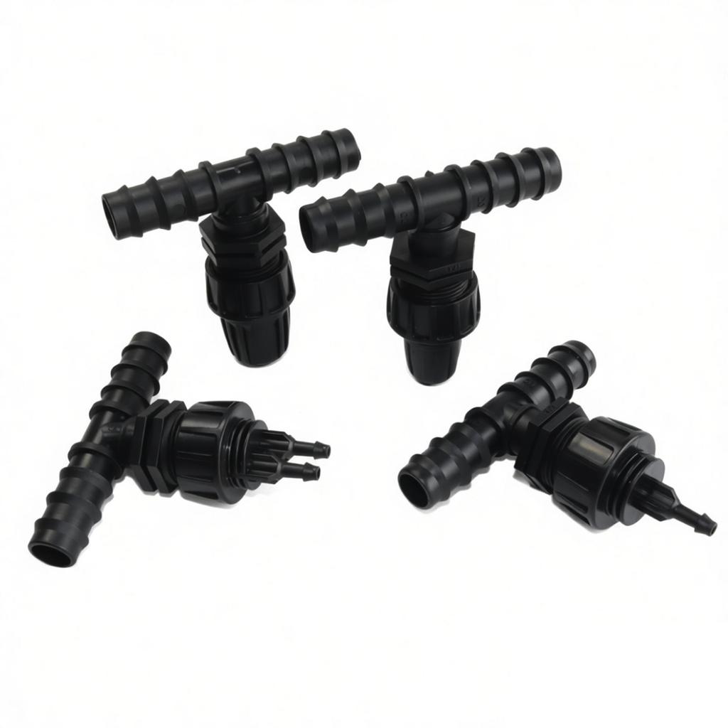 IBC Tank T-type Bulkhead Tee, Plastic Hose Barb Connector for Water Tank, Aquarium & car wash