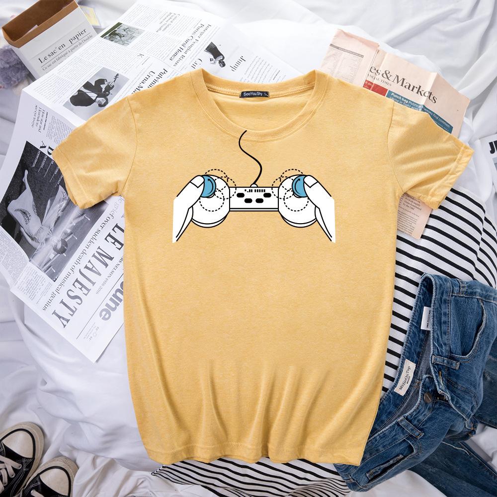 Neuartige kreative Spielkonsole 3D-gedrucktes Muster Damen-Shirt Kurzarm T-Shirt