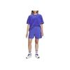 Nike Sportbekleidung Logo Besticktes Rundhals Kurzarm T-Shirt Damen Tops Blau DQ5946-430