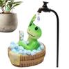 Frog Garden Decor Resin Animal Collectible Figurines Frog Bathing Sculptures Garden Statues Ornaments For Home Patio Yard Lawn