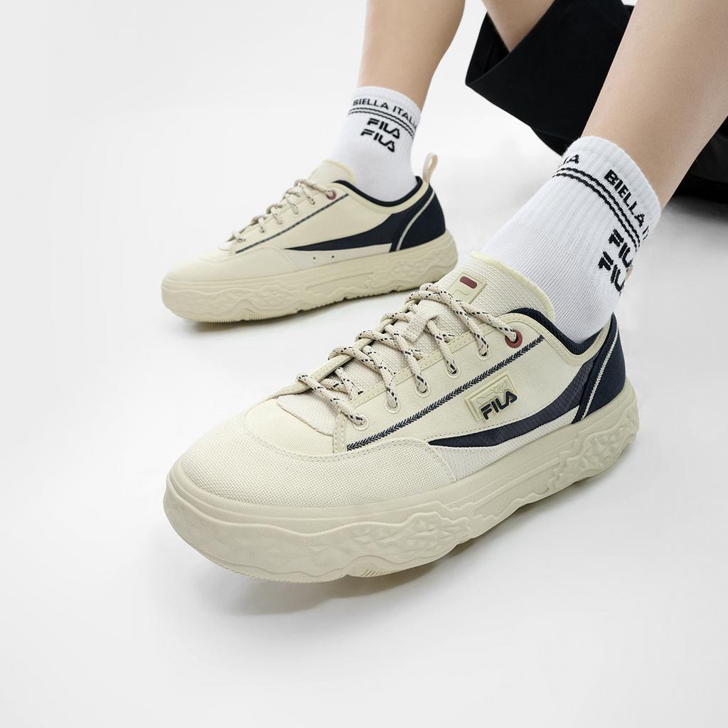 Fila Rock Casual Comfortable Low-Top Canvas Shoes Men Sneakers Yellow Green F12M421301FAB