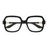 Gucci Temple logo versatile irregular optical frame men's black
