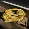 Women Straw Crossbody Bag Clutch Purse Weaving Shoulder Bag Versatile Beading Handbag Rattan Boho Summer Beach Woven Bag