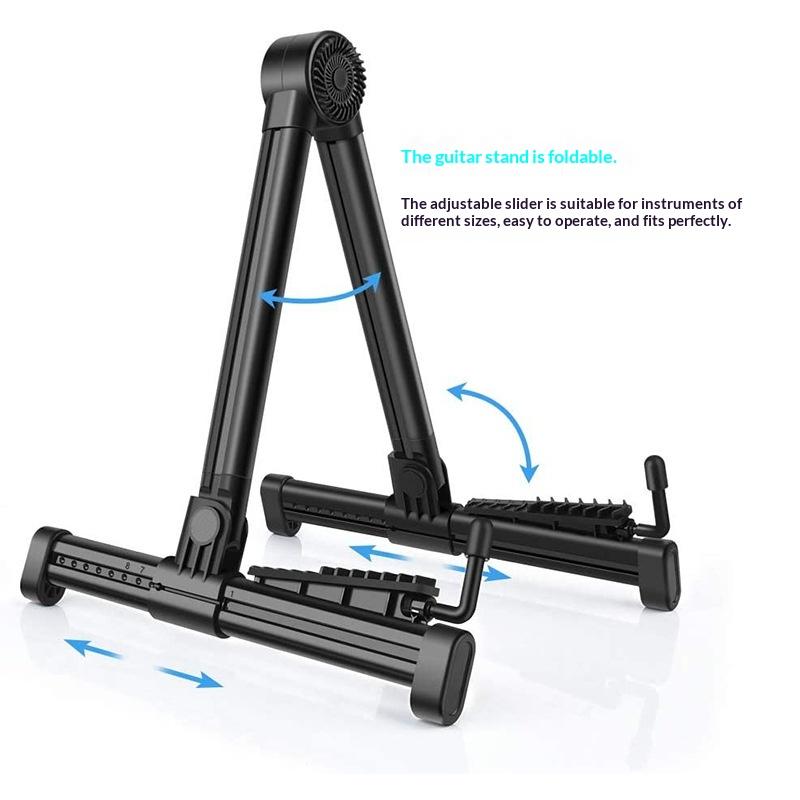 1 יחידה מתקפל A-Frame סטנד גיטרה לגיטרות אקוסטיות גיטרות חשמליות ובס קל משקל וקל לשימוש סטנד רצפה לבית