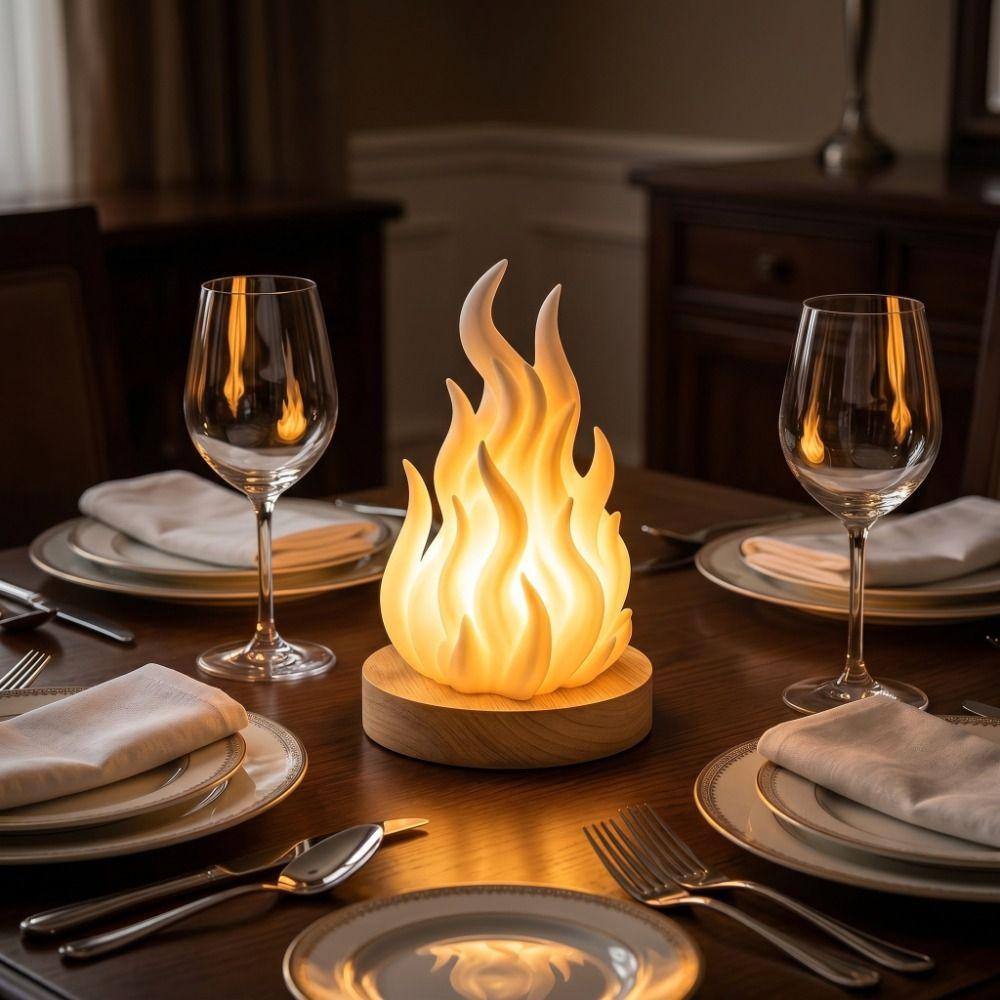 Color Changing 3D Printed Light Imitation Bonfire Lamp Gift Simulation Fire Lamp  Courtyard