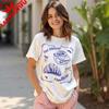 Croissant Tshirt French Pastry Tees Y2k Top Unisex Clothes Oversized Vintage Clothes Kawaii Y2k Clothes Unisex Clothing
