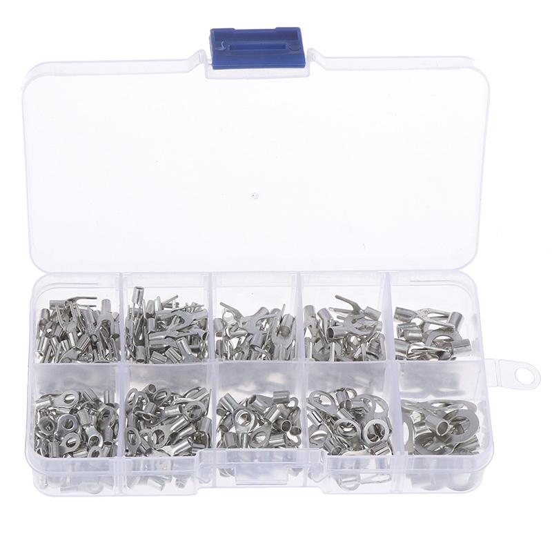 320 Adet/Kutu 10'lu 1 Arada Terminaller Yalıtımsız Halka Çatal U Tipi Pirinç Terminaller Kiti