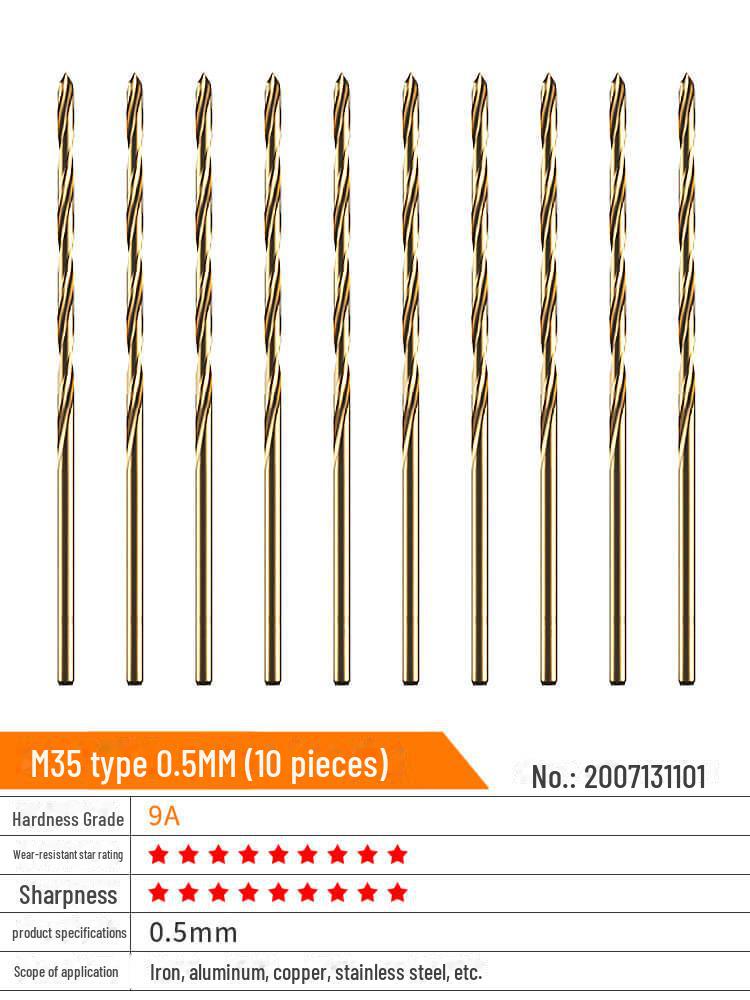 Huhao Cobalt Alloy Twist Drill Bit Set for Electric Hammer and Stainless Steel.