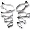 Pack Of 8 Nonrust Metal Fish Cookie Cutters For Baking Cookie Cake Decorating And Pastry Making