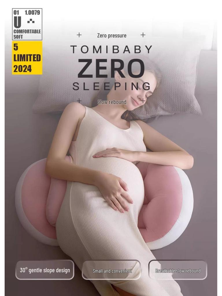U-shaped Maternity Pillow for Back, Side, and Abdominal Support