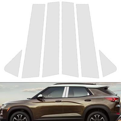 6Pcs Chrome Plated Pillar Posts Stickers Car Window Exterior Posts Trim Cover For Chevrolet TrailBlazer (crossover) 2021-2024