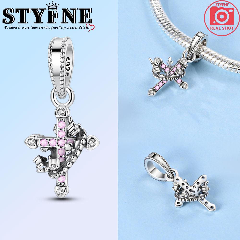 Classic Copper Holy Angel Cross Charms Beads Pendants For Women Fit Original Bracelets Diy Jewelry Gift
