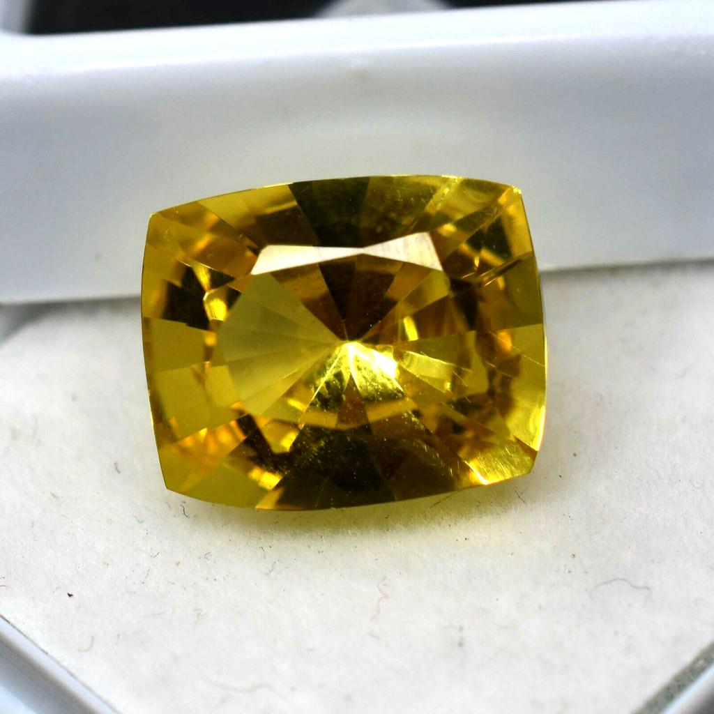 Precious Yellow SAPPHIRE 10.59 Ct Natural Cushion Cut Loose Gemstone