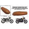 Premium "Leather Brown Touring Dual Seat" Fit For Royal Enfield GT & INT 650