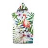 Tropisches Flamingo Kapuzen Strandtuch Umkleidetuch, Bademantel, Sporttuch für Erwachsene Kinder Schwimmen, Strand, Surfen, Tauchen, Baden