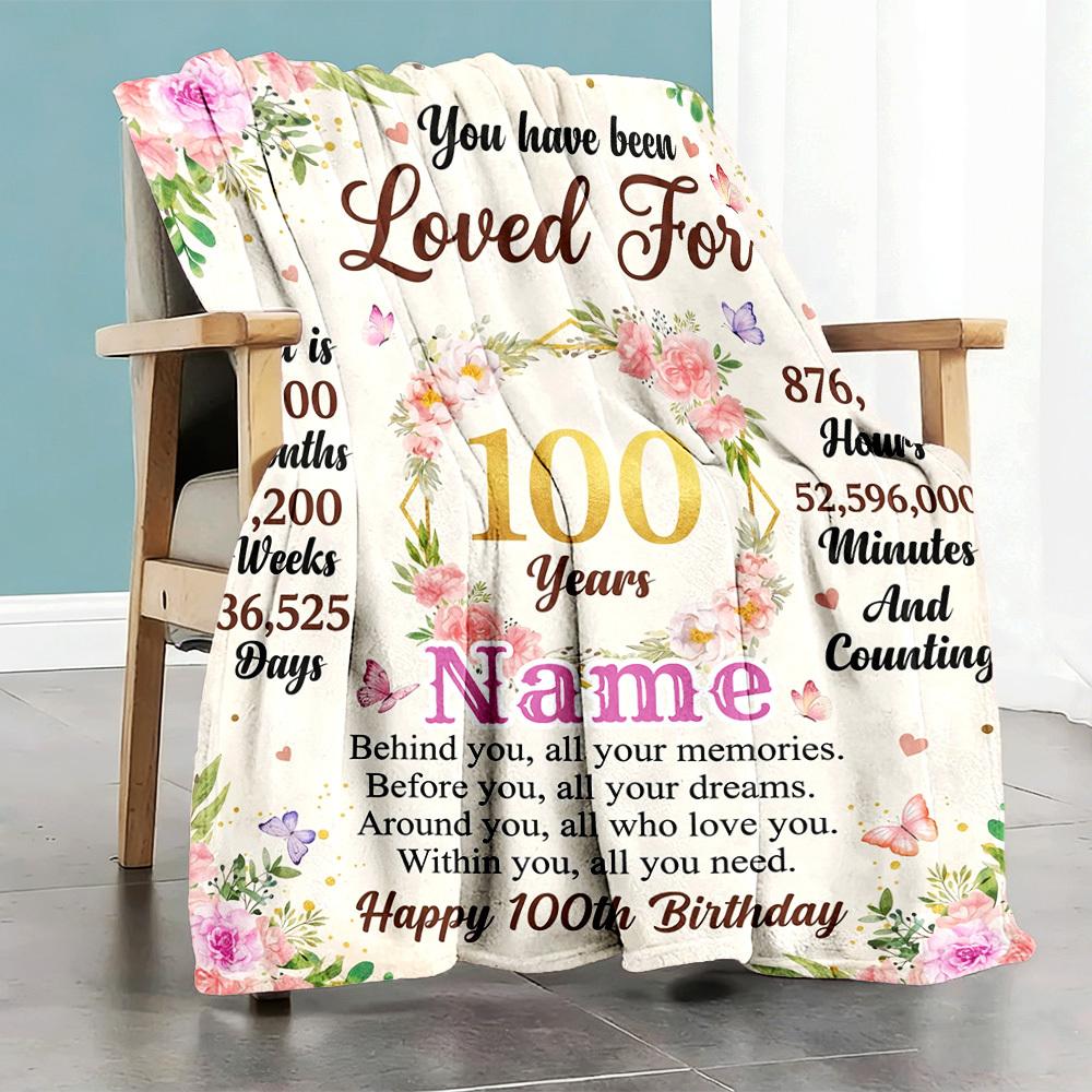 Loved For 100 Years Home Customize Your Name Home Blanketss Comfortable Soft Lightweight Allseason Multipurpose Customize Your Name Home Blankets