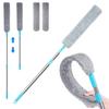 Retractable Gap Dust Cleaning Tool with 2 Microfiber Clothes Long Handle Flat Duster Flexible Dusting Accessory
