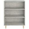 812244 vidaXL Buffet Gris béton 69,5x32,5x90 cm Bois d'ingénierie