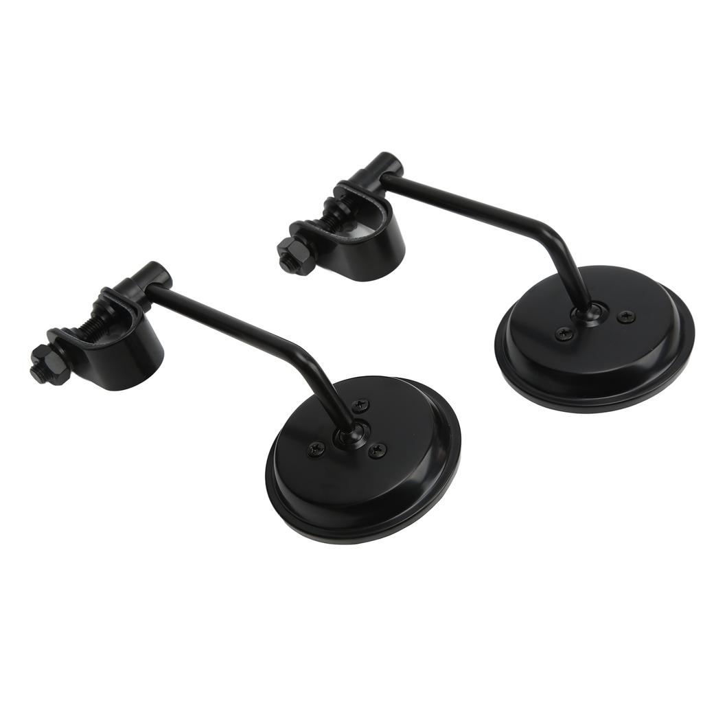 2 Pcs Motorcycle Rear View Mirrors Round 360 Degree Adjustable Handlebar Mirror Replacement for Ranger Stick King GN