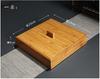 Bamboo Tea Box Square Storage Box Tea Cake Organizer Stackable Tea Cabinet Multi-layer Storage Bin Tea Organizer Tea Container