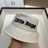 Rhinestone Sanskrit Alphabet Cotton Bucket Hat Spring And Summer Leisure Basin Hat Outdoor Travel Breathable Sun Hat