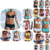Elegant Solid Color Bikini For Women Sexy Backless Swimsuit With Underwire