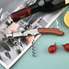 Stainless Steel DIY Wood Handle Wine Personalized Corkscrew Professional Wine Opener Portable Multifunction Kitchen Accessories 6