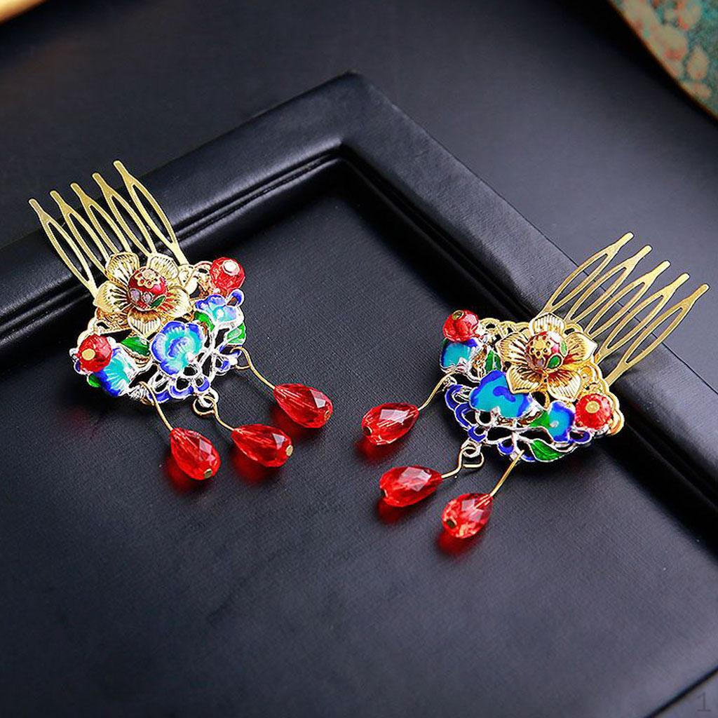 1 пара сплав эмаль цветок подвески кулон для DIY женская заколка для волос