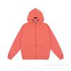Unisex Oversized Fleece-Lined Hooded Zip-Up Sweatshirt With Embroidered Letter Print