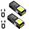 1/2Pcs Mini COB LED Flashlight Rechargeable Powerful Work Light with Clip Magnet Waterproof Camping Walking Pocket Lamp Portable Lights