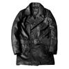 Genuine Cowhide Leather Jacket for Men Motorcycle Business Casual Suit Lapel Large Size Coat