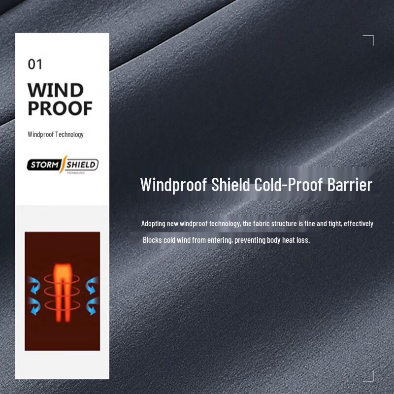 ROMON Men's Warm Fleece-Lined Casual Trousers