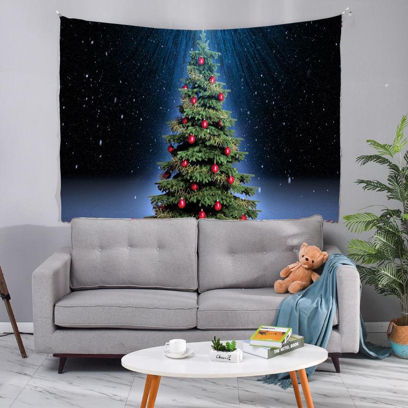 Tapestry Christmas Tree Background Hanging Cloth Party Bedroom Living Room Bedside Decoration Wall Tapestry
