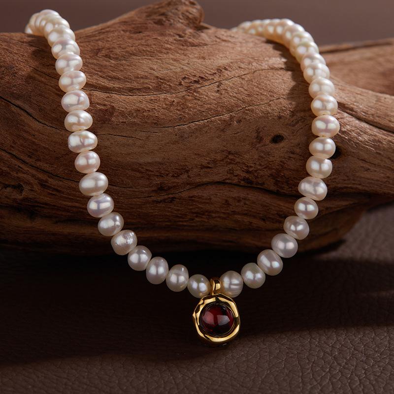 S925 Стерлинговое Серебро Циркон 12 Цветов Двенадцать Камней Рождения Камень Рождения Кулон Натуральный Пресноводный Жемчуг Ожерелье Серьги