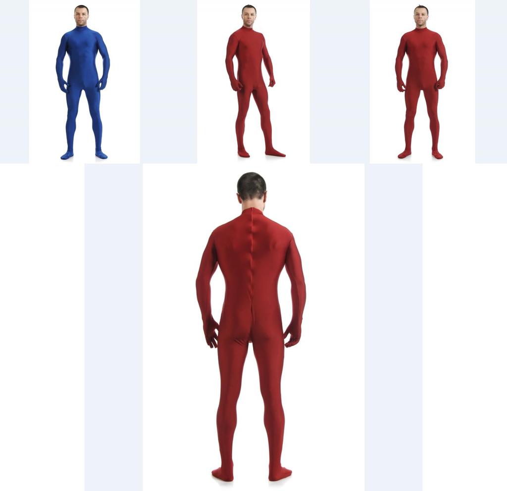 Luxurious Lycra Spandex Party Costume Bodysuit Catsuit Unitard No Hood Hands