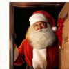 Santa Door Cover Decoration Winter Holiday Polyester Festive Christmas Holiday Front Door Cover For Entrance Courtyard Shop