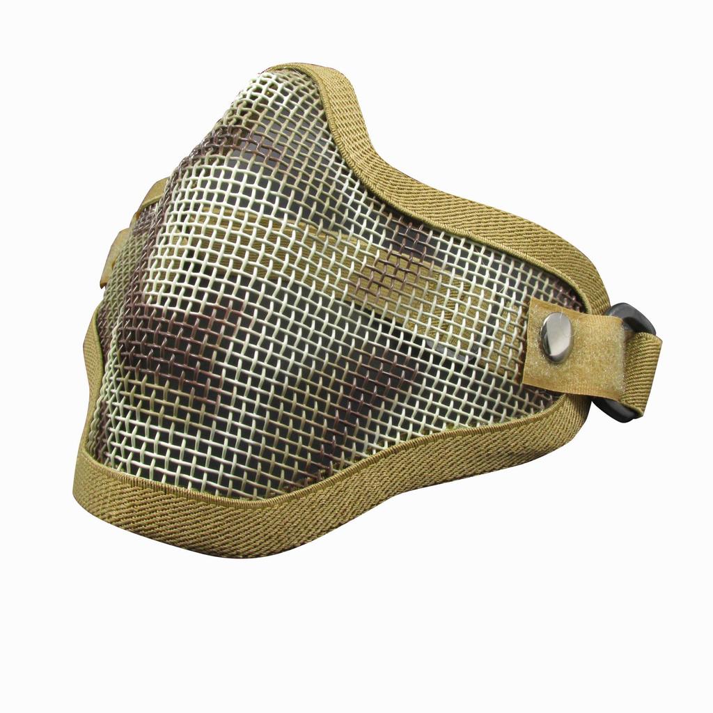 V1 Tactical Skull Half Face Steel Wire Mask for Outdoor Protection and Shooting