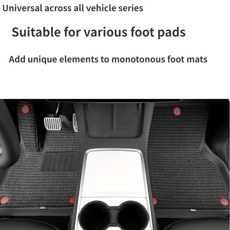 4 szt. Klamra maty podłogowej samochodowej, pierścień druciany, klamra mocująca powierzchnię dywanu, dwuwarstwowa, odpinana, zapasowa klamra podkładki do pudełka