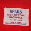 Sears 60s Vintage Made In Japan Long Sleeve Corduroy Open Collar Shirt M Men's Used