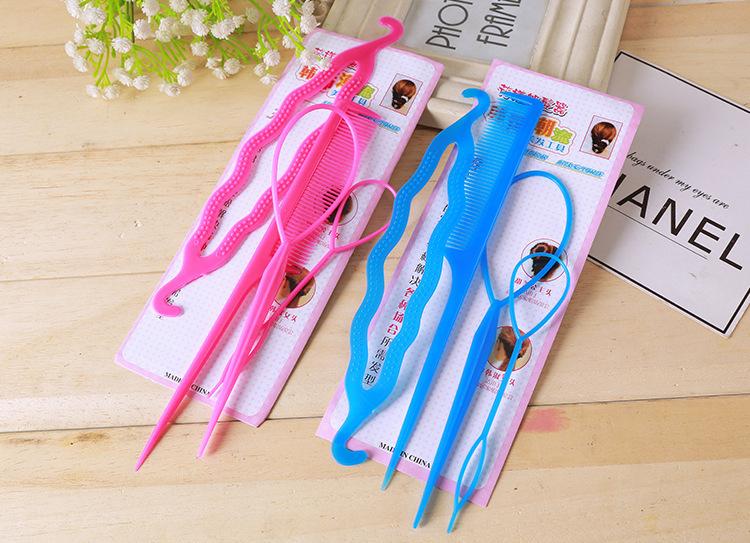 

Simple Pattern Hair Pulling Pin Hair Styling Set Four Piece Hairdressing Tool Hair Styling Braid Hair Tool